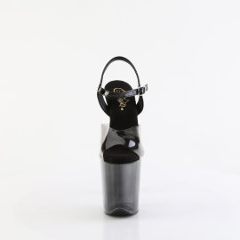 Pleaser FLAMINGO-808T-1 Sandales à plateforme Transparent Noir fumé EU-37 / US-7