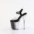 Pleaser FLAMINGO-808T-1 Sandales à plateforme Transparent Noir fumé EU-37 / US-7