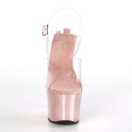 Pleaser Sandales SKY-308 Transparent Or Rose Chrome...