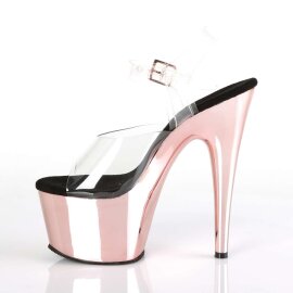 Pleaser Sandales ADORE-708 Transparent Or Rose Chrome EU-36/US-6