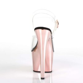 Pleaser Sandales ADORE-708 Transparent Or Rose Chrome EU-36/US-6