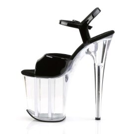 Pleaser Sandales FLAMINGO-809 Noir Transparent EU-37/US-7