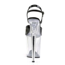 Pleaser Sandales FLAMINGO-809 Noir Transparent EU-37/US-7