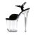 Pleaser Sandales FLAMINGO-809 Noir Transparent EU-37/US-7