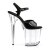 Pleaser Sandales FLAMINGO-809 Noir Transparent EU-37/US-7