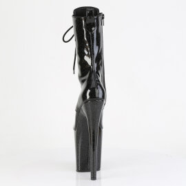 Pleaser FLAMINGO-1041GP Bottines à plateforme Revêtement laqué Paillettes Noir EU-40 / US-10