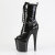 Pleaser FLAMINGO-1041GP Bottines à plateforme Revêtement laqué Paillettes Noir EU-40 / US-10