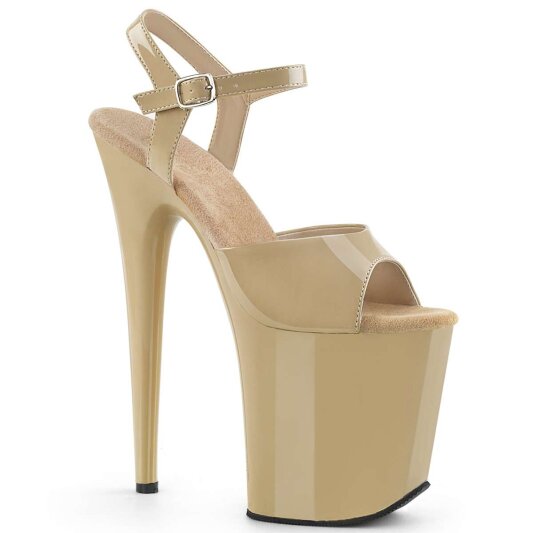 Pleaser Sandales FLAMINGO-809 Crème EU-35/US-5