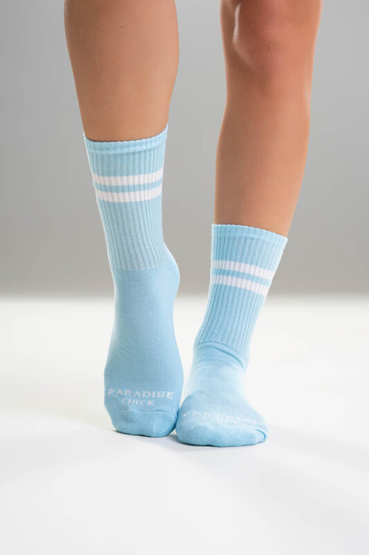 Paradise Chick Supreme Poledance Chaussettes Bleu pastel