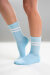 Paradise Chick Supreme Poledance Chaussettes Bleu pastel
