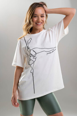 Paradise Chick Supreme Pole Dancer T-Shirt Crème XS/S