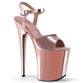 Pleaser Sandales FLAMINGO-809 Or Rose Métallique Chrome EU-37/US-7