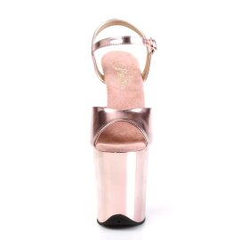 Pleaser Sandales FLAMINGO-809 Or Rose Métallique Chrome EU-37/US-7