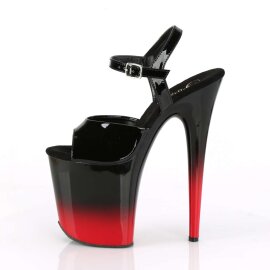 Pleaser Sandales FLAMINGO-809BR-H Noir Rouge Chrome EU-41/US-11