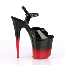 Pleaser Sandales FLAMINGO-809BR-H Noir Rouge Chrome EU-41/US-11