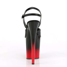 Pleaser Sandales FLAMINGO-809BR-H Noir Rouge Chrome EU-38/US-8