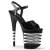 Pleaser Sandales FLAMINGO-809LN Noir EU-37/US-7