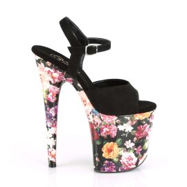 Pleaser Sandales FLAMINGO-809WR Noir Flower EU-35/US-5