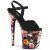 Pleaser Sandales FLAMINGO-809WR Noir Flower EU-35/US-5
