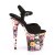 Pleaser Sandales FLAMINGO-809WR Noir Flower EU-35/US-5