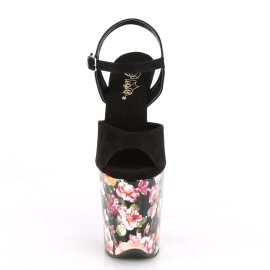 Pleaser Sandales FLAMINGO-809WR Noir Flower EU-37/US-7