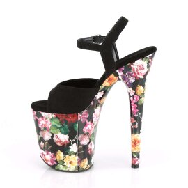 Pleaser Sandales FLAMINGO-809WR Noir Flower EU-37/US-7