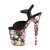 Pleaser Sandales FLAMINGO-809WR Noir Flower EU-37/US-7