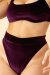 Lunalae Short coupe haute en Prune L