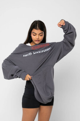REV ACTIV Sweat à Capuche Premium Innocent Girl Avec Pleasers Gris M
