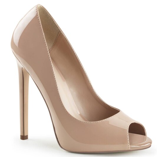 Pleaser SEXY-42 Escarpins Vernis Beige EU-38/US-8