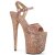 Pleaser Sandales FLAMINGO-810LG Or Rose Paillettes EU-36/US-6