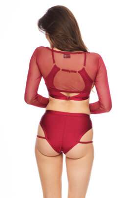 Bandurska Haut en maille Rouge XL