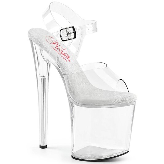 Pleaser NAUGHTY-808 Sandales à plateforme Transparent EU-38/US-8