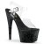 Pleaser Sandales ADORE-708MG Transparent Noir EU-38/US-8