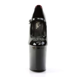 Pleaser Sandales FLAMINGO-887FH Noir Rouge EU-35/US-5