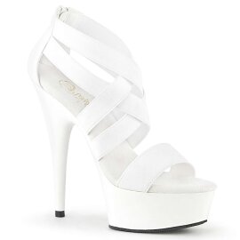 Pleaser Sandales DELIGHT-669 Blanc EU-35/US-5