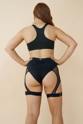 Lunalae Short Bex High Cut Garter Noir M