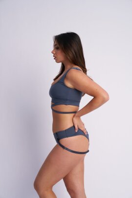 Lunalae Short Low Waist Kehlani Bleu Acier
