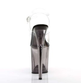 Pleaser Sandales FLAMINGO-808T Transparent Argent Fumée EU-37/US-7