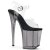 Pleaser Sandales FLAMINGO-808T Transparent Argent Fumée EU-37/US-7