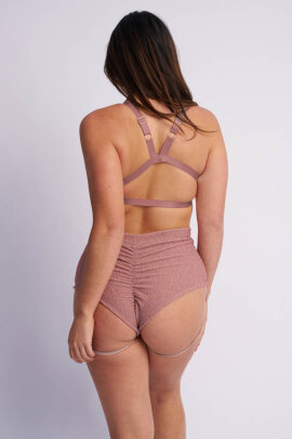 Lunalae Short Lure You High Waist Garter Or Rose Lurex L