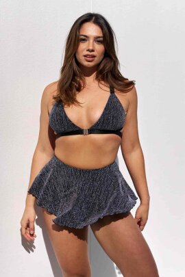 Lunalae Short Free Flow High Waist Bleu Or Rose Lurex
