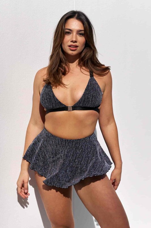 Lunalae Short Free Flow High Waist Bleu Or Rose Lurex S