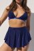 Lunalae Short Free Flow Bleu Noir Lurex S