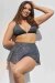 Lunalae Haut Follow Me Argent–Noir Pleat Mesh XL