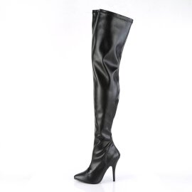Pleaser SEDUCE-3000 Bottes cuissardes Cuir synthétique Noir EU-41/US-11