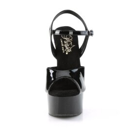 Pleaser GLEAM-609 Sandales à plateforme Vernis Noir EU-38/US-8