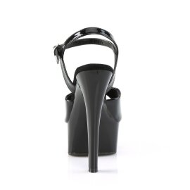 Pleaser GLEAM-609 Sandales à plateforme Vernis Noir EU-38/US-8