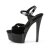 Pleaser GLEAM-609 Sandales à plateforme Vernis Noir EU-38/US-8