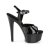 Pleaser GLEAM-609 Sandales à plateforme Vernis Noir EU-38/US-8